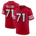 Blackjersey SF.49ers #71 Trent Williams Player Red Limited Alternate Home Game Stitched Jerseys