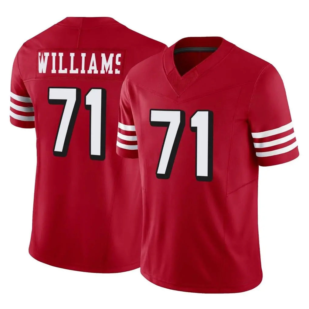 Blackjersey SF.49ers #71 Trent Williams Player Red Limited Alternate Vapor F.U.S.E. Home Game Stitched Jerseys