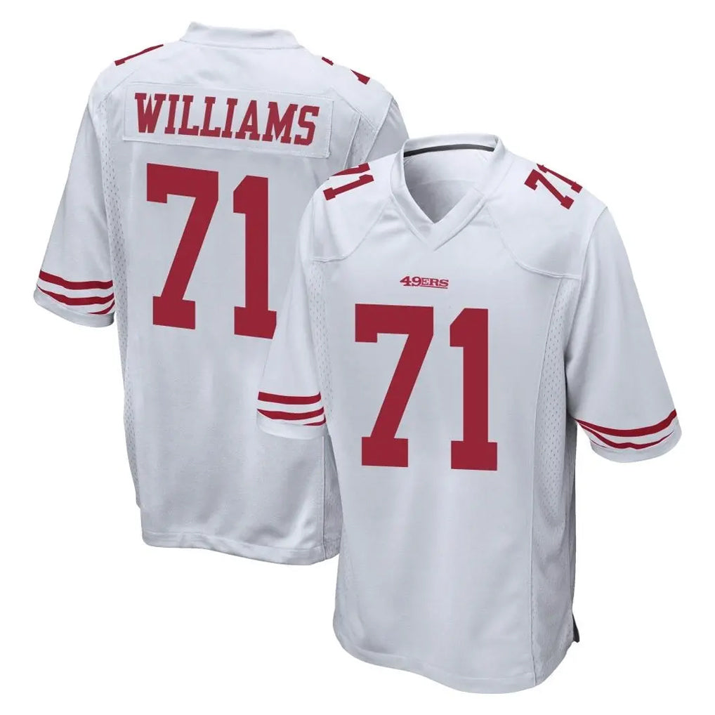 Blackjersey SF.49ers #71 Trent Williams Player White Home Game Stitched Jerseys