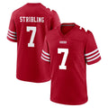 Blackjersey SF.49ers #7 De'Zhaun Stribling Player Red Game Home Stitched Jerseys