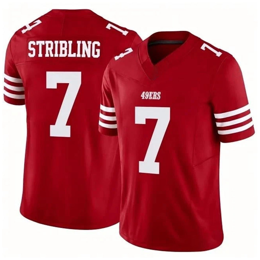 Blackjersey SF.49ers #7 De'Zhaun Stribling Player Red Limited Vapor F.U.S.E. Home Game Stitched Jerseys