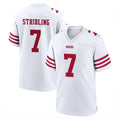 Blackjersey SF.49ers #7 De'Zhaun Stribling Player White Game Home Stitched Jerseys