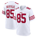 Blackjersey SF.49ers #85 George Kittle Player White Game Home Stitched Jerseys