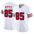 Blackjersey SF.49ers #85 George Kittle Player White Limited Alternate Vapor F.U.S.E. Home Game Stitched Jerseys