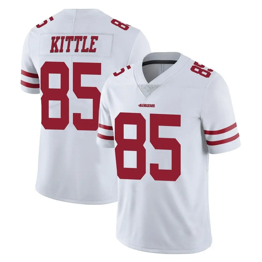Blackjersey SF.49ers #85 George Kittle Player White Limited Vapor Untouchable Home Game Stitched Jerseys