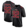 Blackjersey SF.49ers #92 Osa Odighizuwa Player Black Fashion Home Game Stitched Jerseys