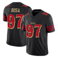 Blackjersey SF.49ers #97 Nick Bosa Player Black Limited Rivalries Collection Home Game Stitched Jerseys