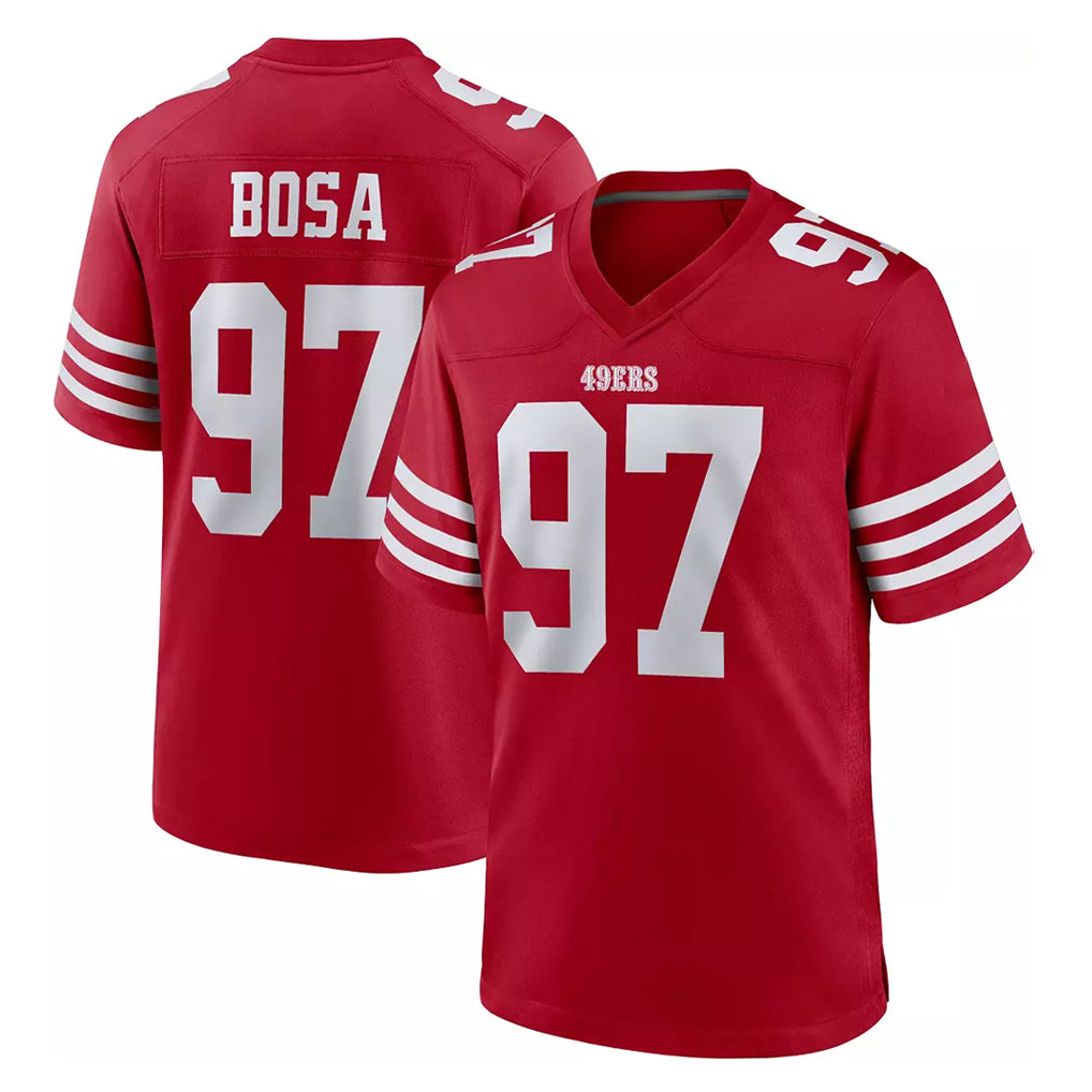Blackjersey SF.49ers #97 Nick Bosa Player Red Game Home Stitched Jerseys
