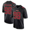 Blackjersey SF.49ers #98 Mykel Williams Player Black Fashion Home Game Stitched Jerseys