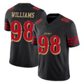 Blackjersey SF.49ers #98 Mykel Williams Player Black Limited Rivalries Collection Home Game Stitched Jerseys