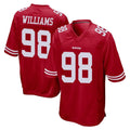 Blackjersey SF.49ers #98 Mykel Williams Player Red Home Game Stitched Jerseys