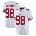 Blackjersey SF.49ers #98 Mykel Williams Player White Limited Vapor Untouchable Home Game Stitched Jerseys