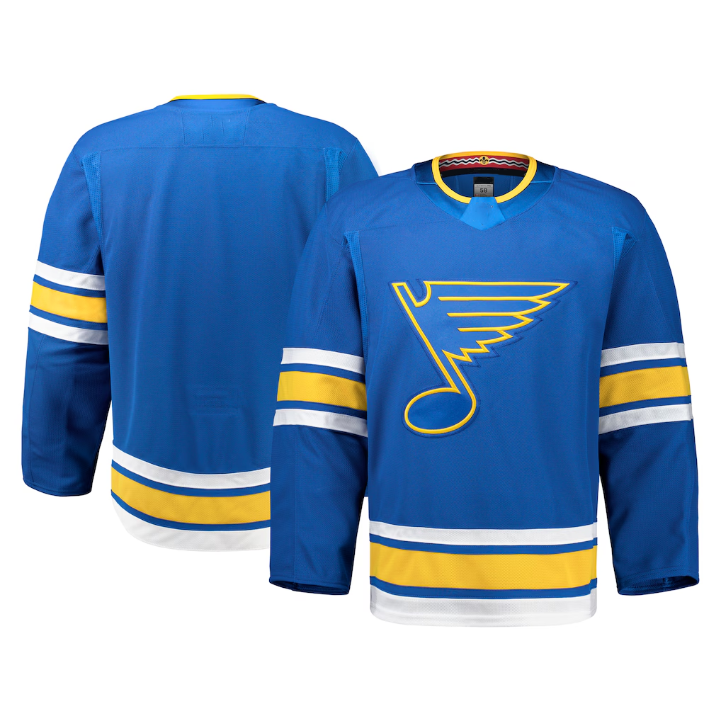 Blackjersey SL.Blues Blue Home Authentic Pro Jerseys