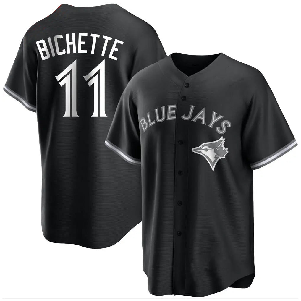 Blackjersey T.Blue Jays #11 Bo Bichette Player Black Home Game Stitched Jerseys