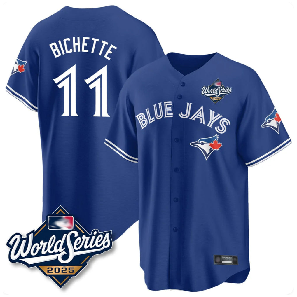 Blackjersey T.Blue Jays #11 Bo Bichette Player Royal 2025 World Series Limited Home Stitched Jerseys