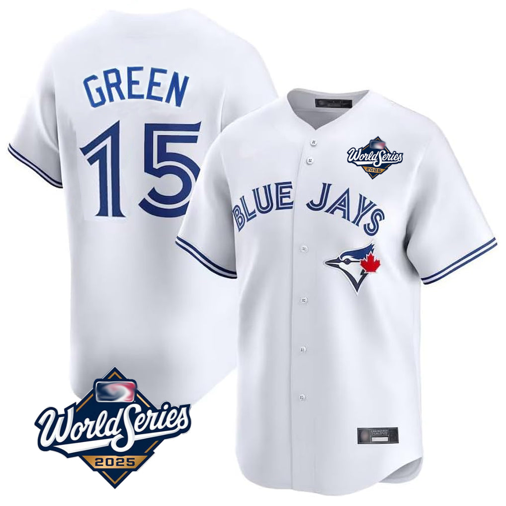Blackjersey T.Blue Jays #15 Chad Green Player White 2025 World Series Limited Stitched Jerseys
