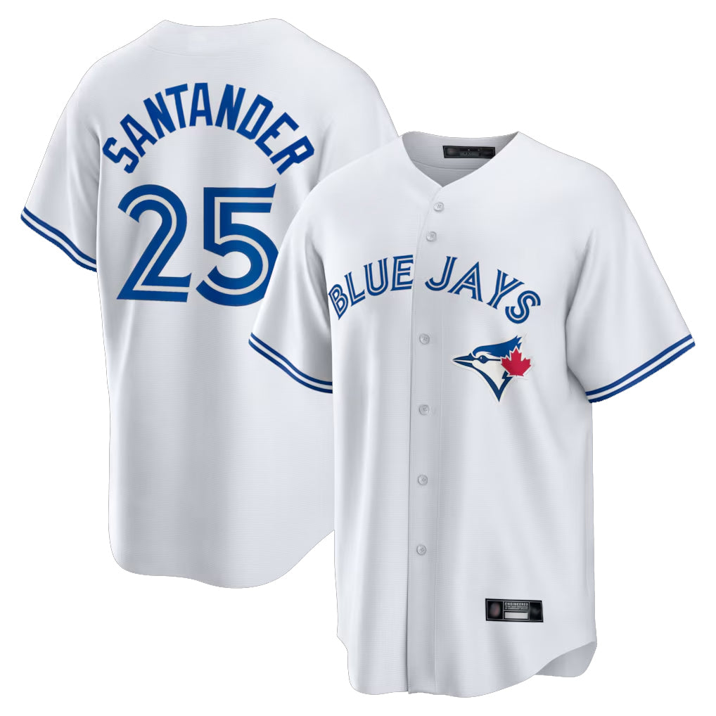 Blackjersey T.Blue Jays #25 Anthony Santander Player White Game Stitched Jerseys