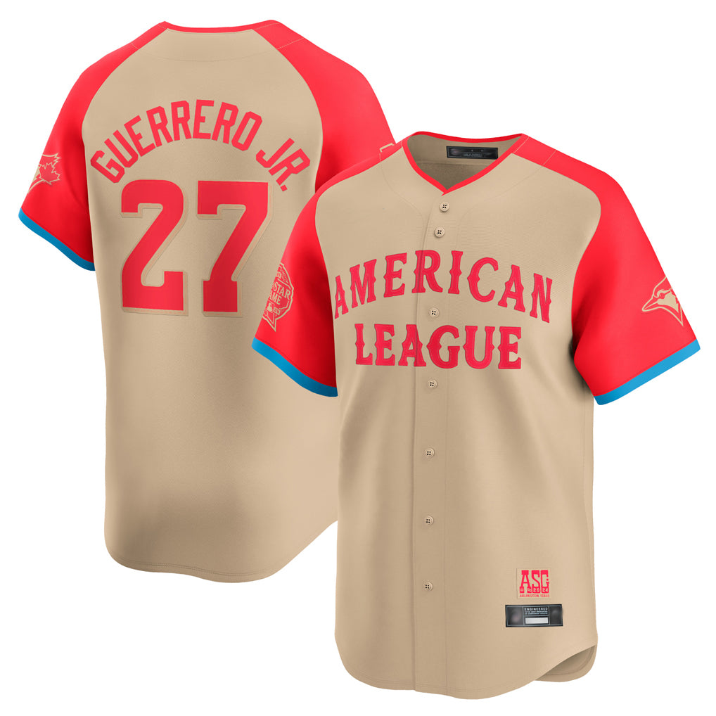 Blackjersey T.Blue Jays #27 Vladimir Guerrero Jr Player Cream American League All-Star Game Limited Player Stitched Jerseys