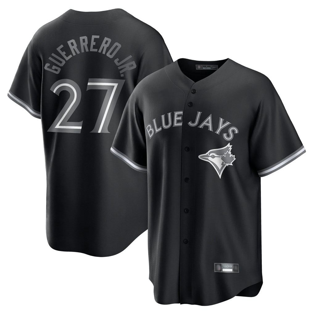 Blackjersey T.Blue Jays #27 Vladimir Guerrero Jr Player Black City Connect Limited Stitched Jerseys