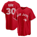 Blackjersey T.Blue Jays #30 Alejandro Kirk Player Red Home Game Stitched Jerseys