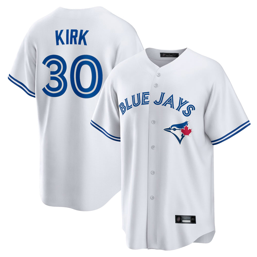 Blackjersey T.Blue Jays #30 Alejandro Kirk Player White Home Game Stitched Jerseys