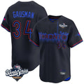Blackjersey T.Blue Jays #34 Kevin Gausman Player Black 2025 World Series City Connect Stitched Jerseys