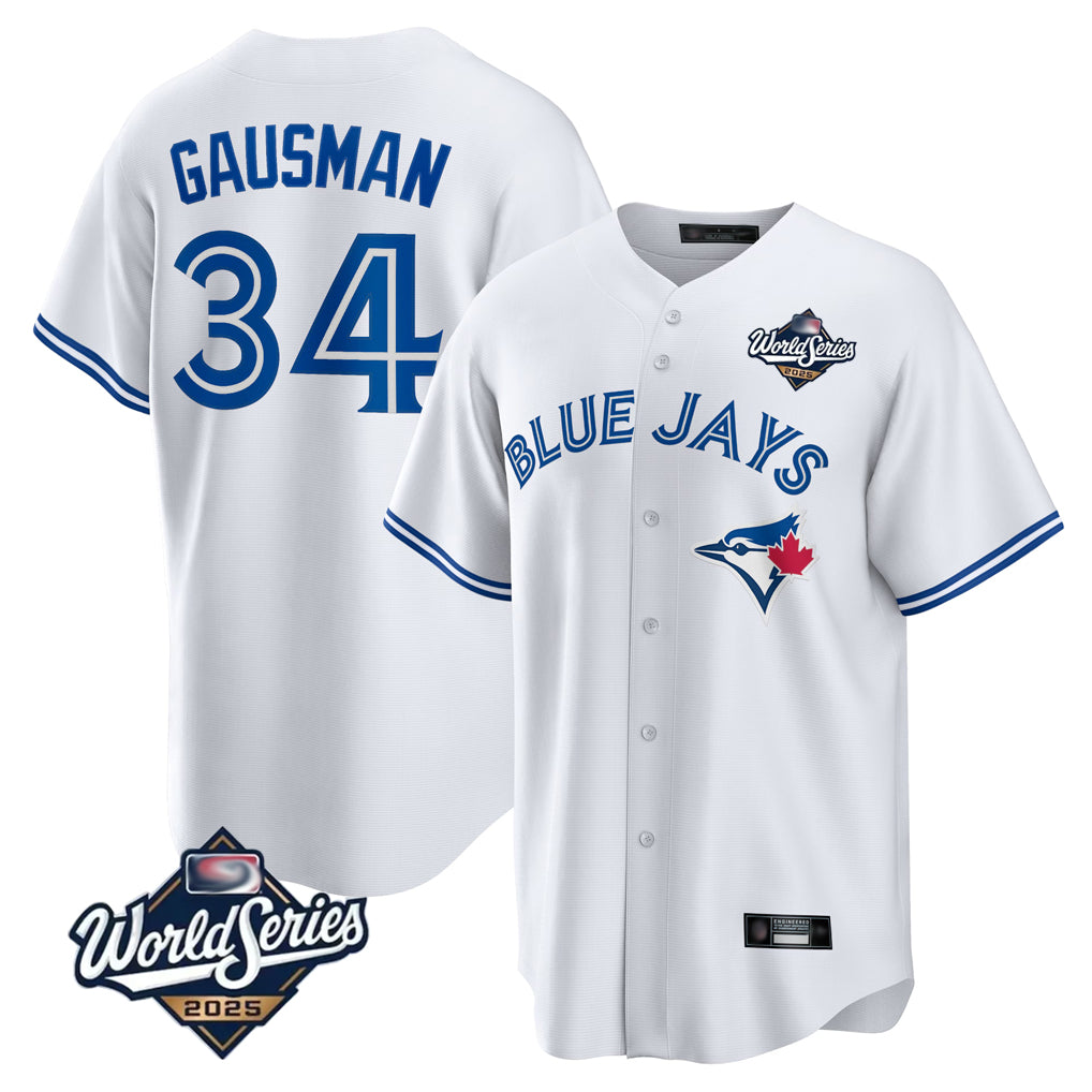 Blackjersey T.Blue Jays #34 Kevin Gausman Player White 2025 American League All Stitched Jersey