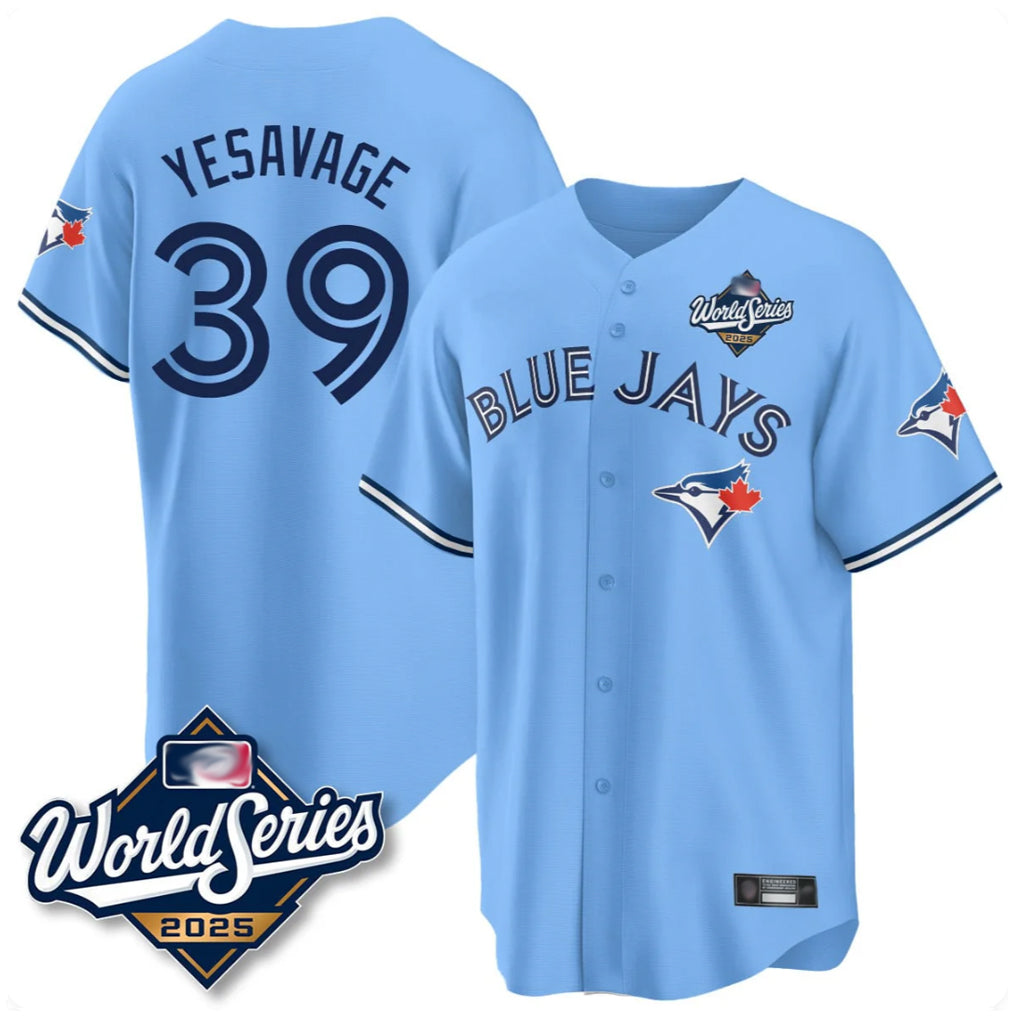 Blackjersey T.Blue Jays #39 Trey Yesavage Player Blue 2025 World Series Limited All Stitched Jerseys