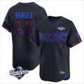 Blackjersey T.Blue Jays #47 Addison Barger Player Black 2025 World Series City Connect Stitched Jerseys