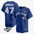 Blackjersey T.Blue Jays #47 Addison Barger Player Navy 2025 World Series Limited Stitched Jerseys