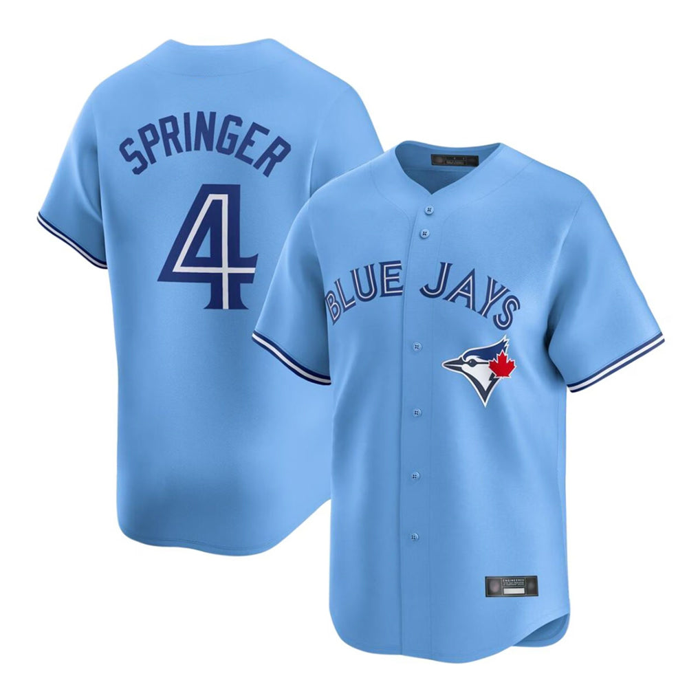 Blackjersey T.Blue Jays #4 George Springer Player Blue Home Game Stitched Jerseys