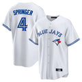 Blackjersey T.Blue Jays #4 George Springer Player White Home Game Stitched Jerseys