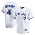 Blackjersey T.Blue Jays #4 George Springer Player White Home Limited Stitched Jerseys