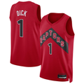 Blackjersey T.Raptors #1 Gradey Dick Red Swingman Player Jerseys - Icon Edition