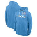 Blackjersey T.Titans Light Blue LOGO Pullover Hoodies Home Game Blank Player Stitched Jerseys