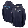 Blackjersey T.Titans Navy Pullover Hoodies Home Game Blank Player Stitched Jerseys