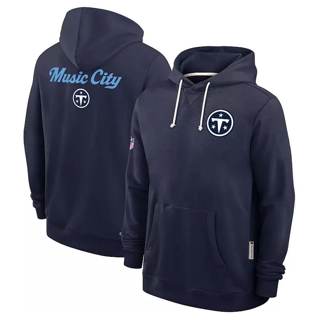 Blackjersey T.Titans Navy Pullover Hoodies Home Game Blank Player Stitched Jerseys