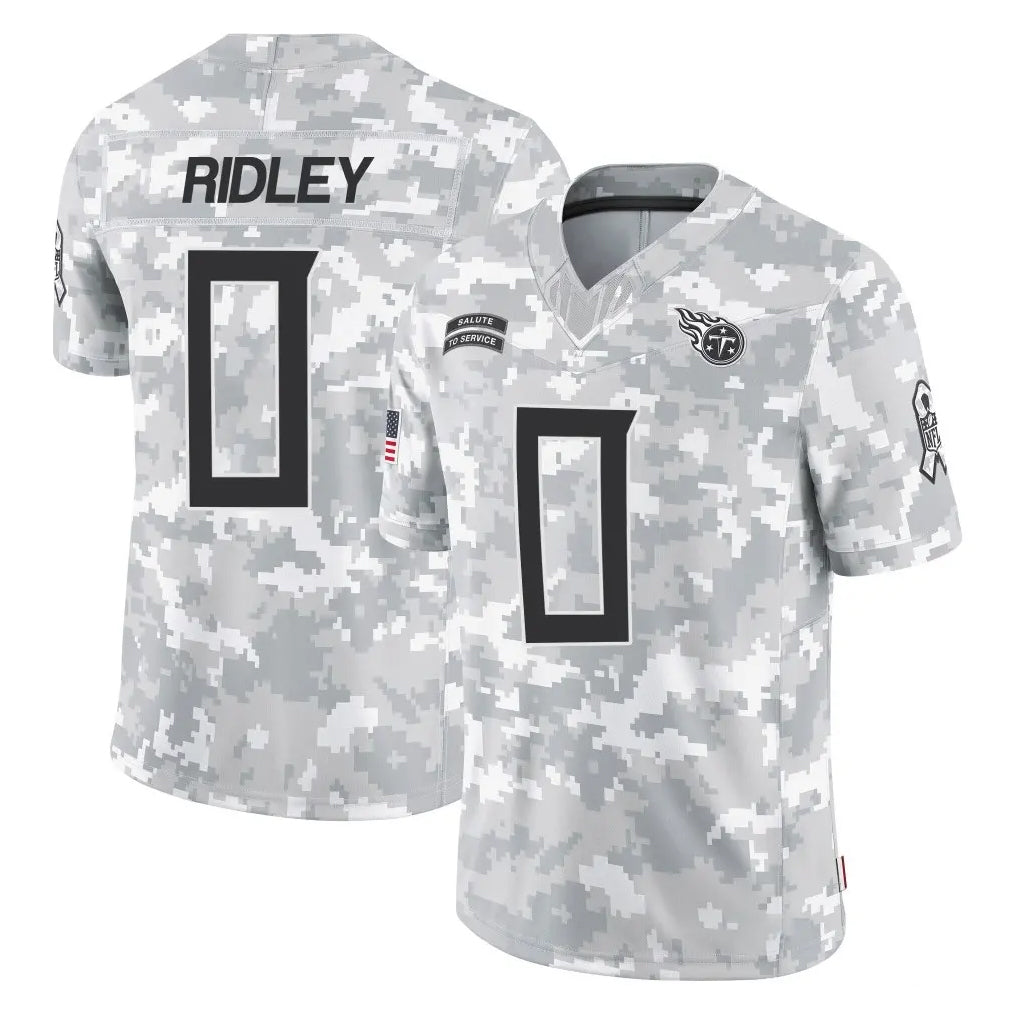 Blackjersey T.Titans #0 Calvin Ridley Player Arctic Camo Limited Salute to Service Home Game Stitched Jerseys