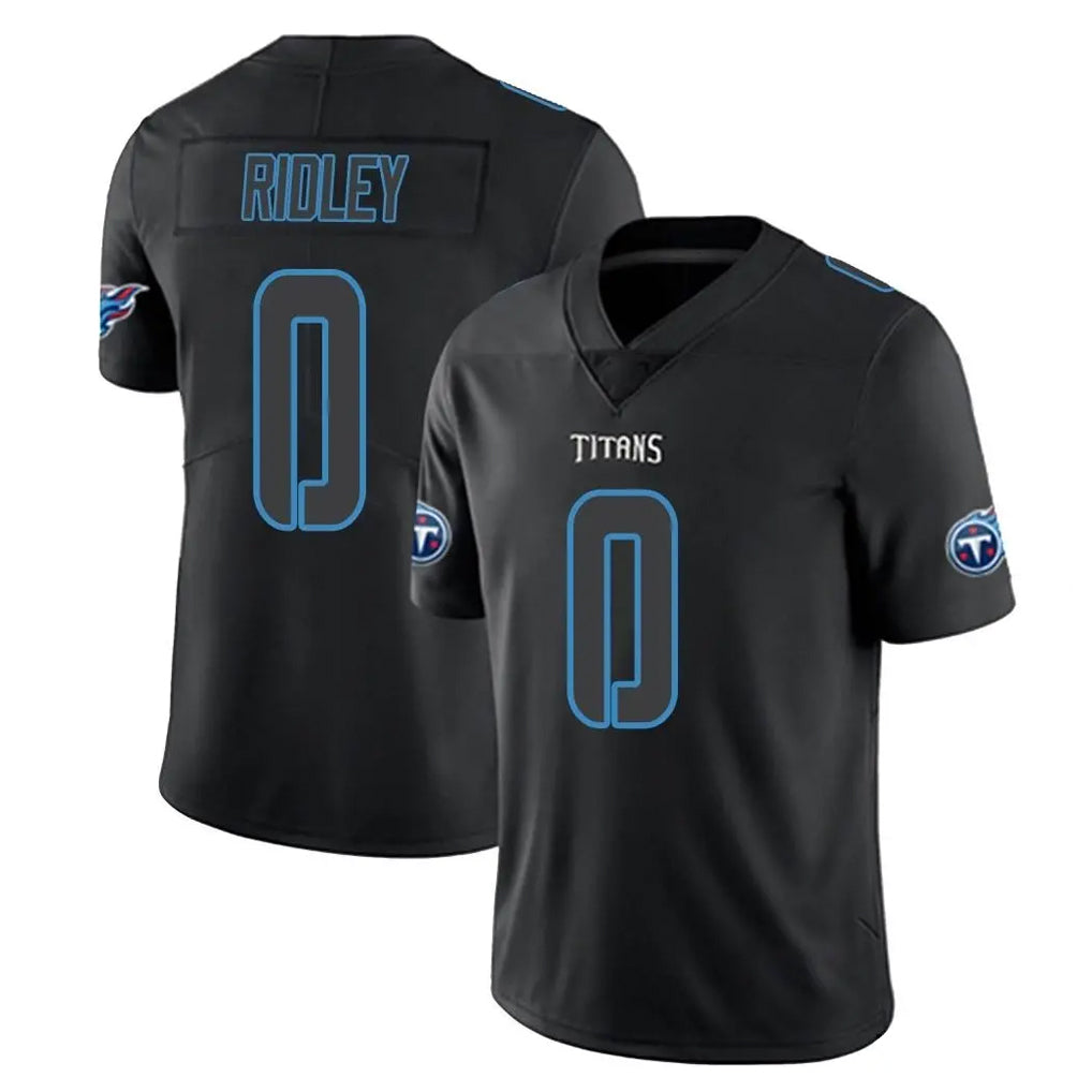 Blackjersey T.Titans #0 Calvin Ridley Player Black Impact Limited Home Game Stitched Jerseys