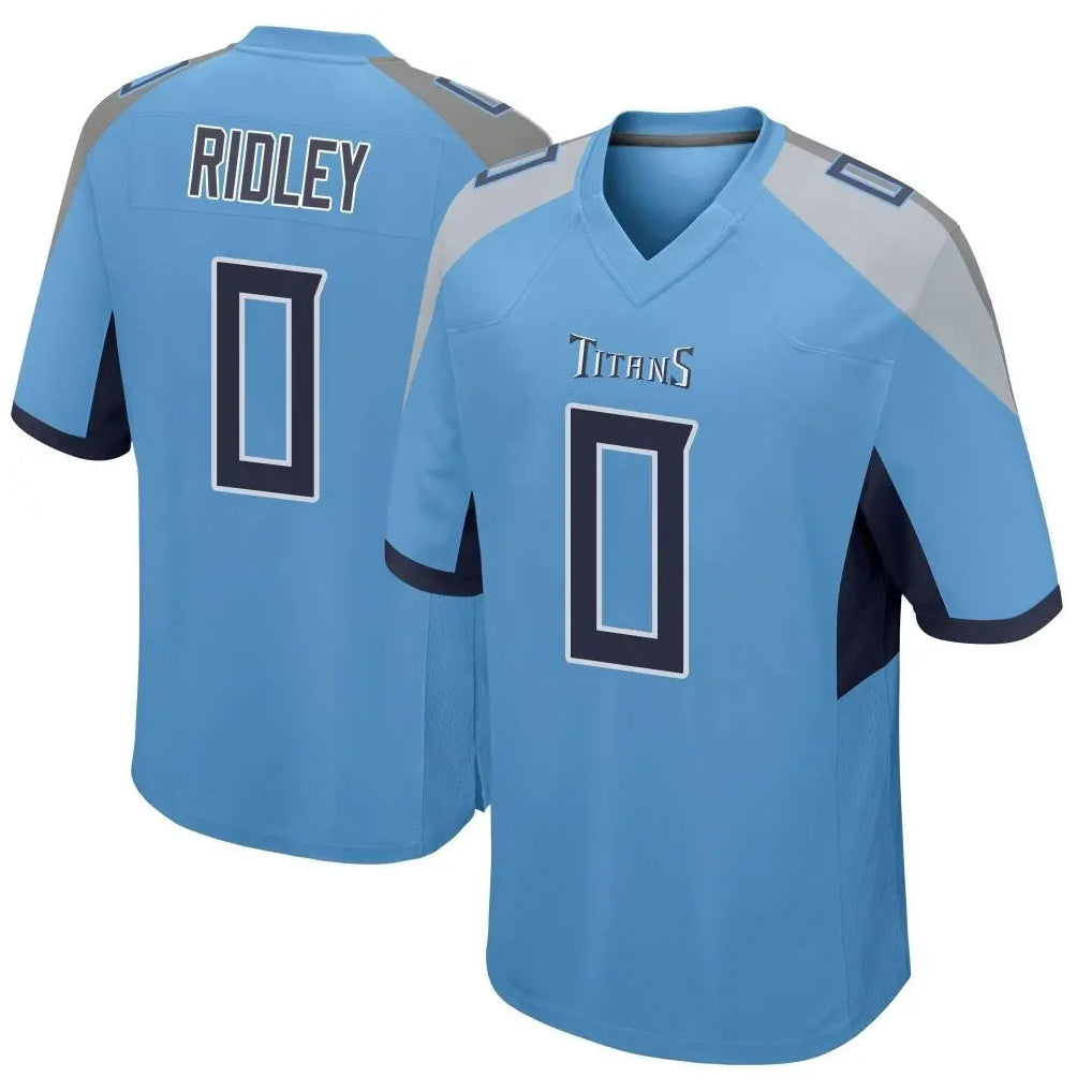 Blackjersey T.Titans #0 Calvin Ridley Player Light Blue Home Game Stitched Jerseys