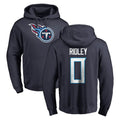 Blackjersey T.Titans #0 Calvin Ridley Player Navy Logo Pullover Hoodies Home Game Stitched Jerseys