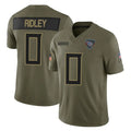 Blackjersey T.Titans #0 Calvin Ridley Player Olive Limited 2025 Salute to Service Home Game Stitched Jerseys