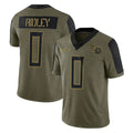 Blackjersey T.Titans #0 Calvin Ridley Player Olive Salute to Service Limited Home Game Stitched Jerseys