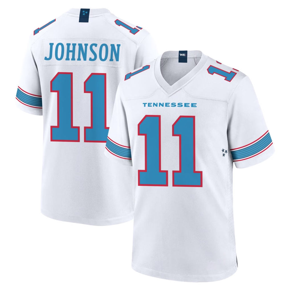 Blackjersey T.Titans #11 Jermaine Johnson II Player White 2026 Game Home Stitched Jerseys