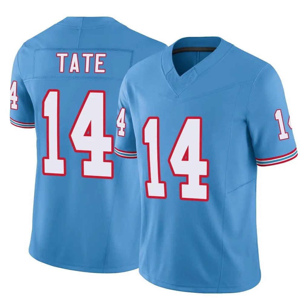 Blackjersey T.Titans #14 Carnell Tate Player Light Blue Limited Vapor F.U.S.E. Home Game Stitched Jerseys