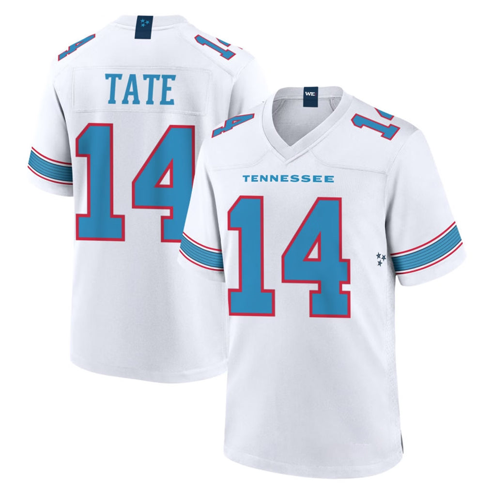 Blackjersey T.Titans #14 Carnell Tate Player White 2026 Game Home Stitched Jerseys