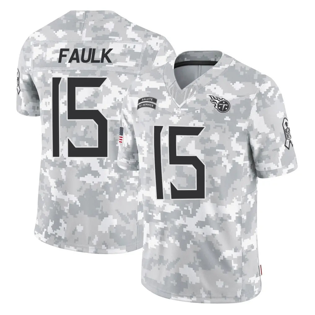 Blackjersey T.Titans #15 Keldric Faulk Player Arctic Camo Limited Salute to Service Home Game Stitched Jerseys