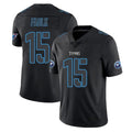 Blackjersey T.Titans #15 Keldric Faulk Player Black Impact Limited Home Game Stitched Jerseys
