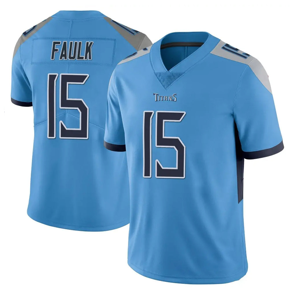 Blackjersey T.Titans #15 Keldric Faulk Player Light Blue Limited Vapor Untouchable Home Game Stitched Jerseys