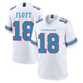 Blackjersey T.Titans #18 Cor'Dale Flott Player White 2026 Game Home Stitched Jerseys